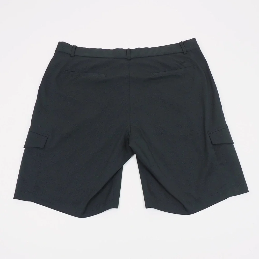 Nike Golf Cargo Shorts Mens 38 Black Dri-Fit Flat Casual Performance Tech Blend
